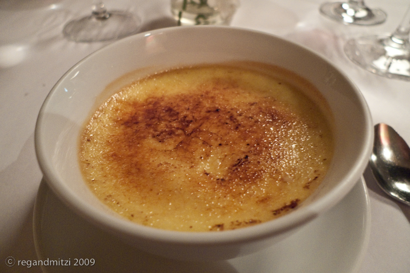 white chocolate and dried apricot creme brulee